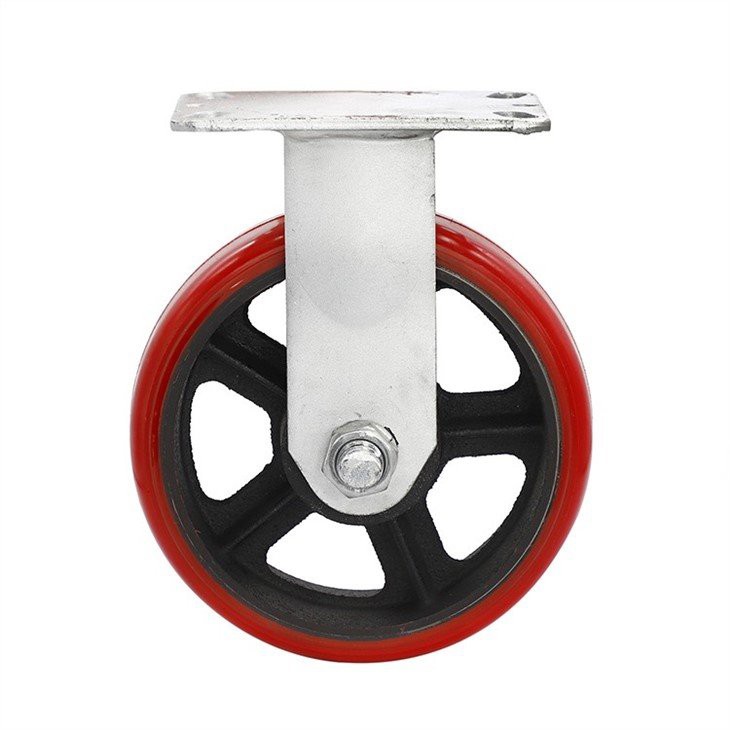 Fixed cast iron castor wheels